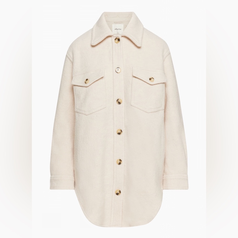 Aritzia Wilfred Free Ganna Shirt Jacket Heather